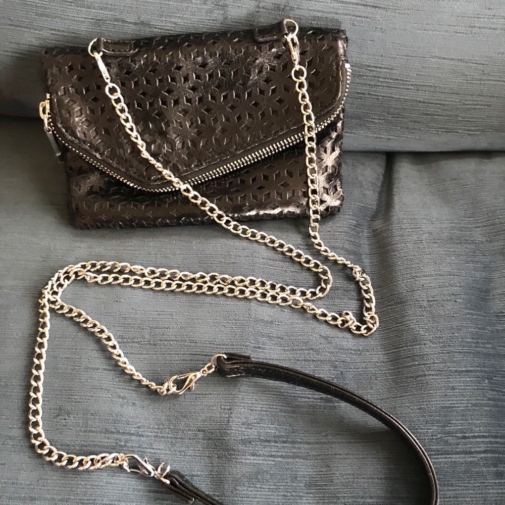 Hobo Zara Convertible Cross or Clutch Bag Black